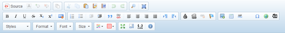 WB CKEditor Toolbar