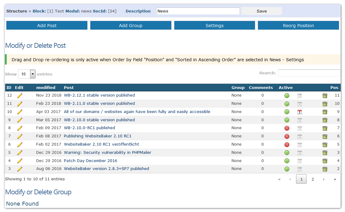 WB News Module Backend